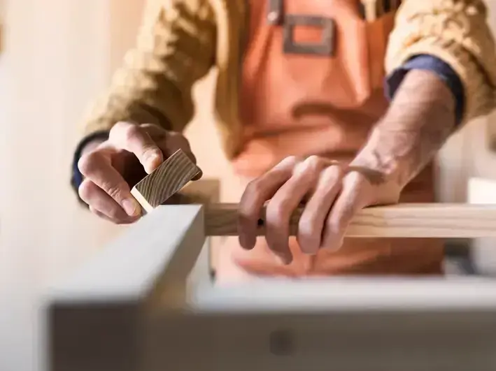 cabinet painting service in a mid-century Shoreline kitchen with spray finish and prep